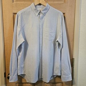 XL Mfg Tdmk Men's Cotton Blue Striped Shirt